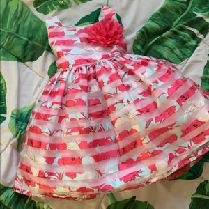 Pippa & Julie floral pink dress girls